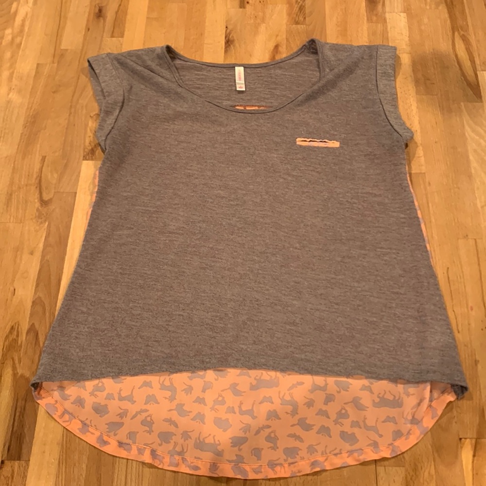Animal Print High Low Shirt